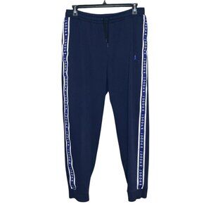 Air Jordan Men's Large L Navy‎ Jumpman HBR Taped Logo Jogger Pants Sweatpants
